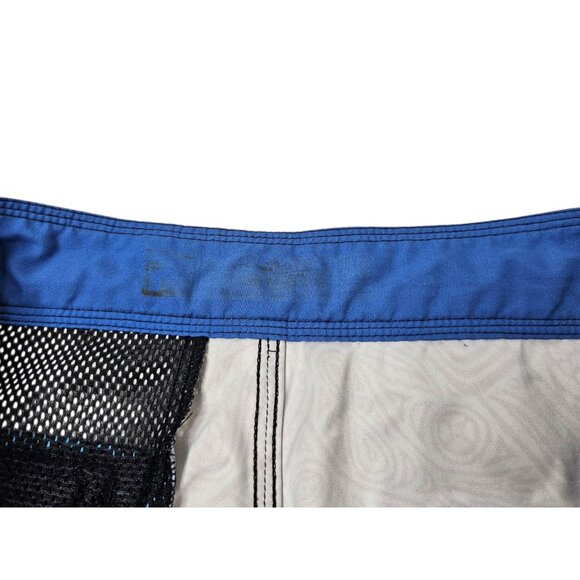 Pelagic Fish Print Board Shorts Swim Trunks Blue White Men's 37 11.5" Inseam - Picture 13 of 13